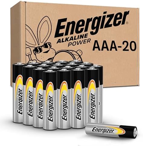 Energizer Alkaline Power AAA Batteries (20 Pack), Long-Lasting Triple A Batteries