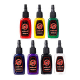 ONE TATTOO WORLD Premium Tattoo Ink Set | 7 Colors | 15ml Bottles