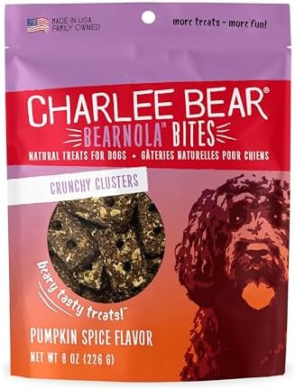 Charlee Bear Bearnola Bites Dog Treats, Pumpkin Spice Flavor, 8oz