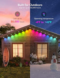 Govee Permanent Outdoor Lights, Smart RGBIC Outdoor Lights with 75 Scene Modes, 100ft with 72 LED Eaves Lights, IP67 Waterproof, for Halloween Decorations, Christmas, Work with Alexa, Google Assistant