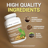 Dr. Berg Ashwagandha Capsules 1500mg - Includes Organic Ashwagandha Root with Black Pepper from Bioperine - Ashwagandha Supplements 90 Capsules