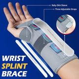 FEATOL Wrist Brace Splint Carpal Tunnel for Women Men, Night Wrist Sleep Support Brace. Left Hand, Large/X Large, Hand brace for Sprain, Carpal Tunnel, Syndrome,Arthritis, Tendonitis, Wrist Pain