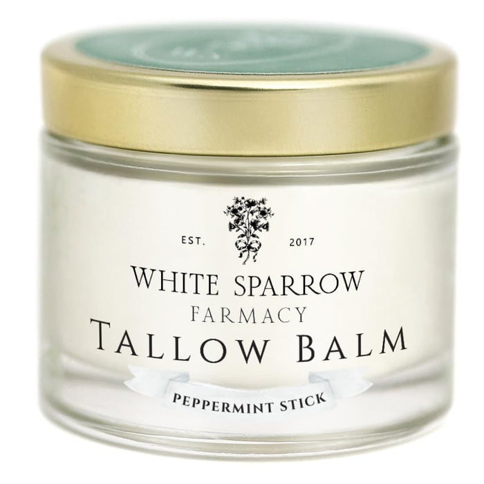 Organic Grass Fed Tallow Balm - (Peppermint) Organic Tallow from Grass Fed Cows & All Organic Ingredients. For Face and Body. (2.0 oz)…