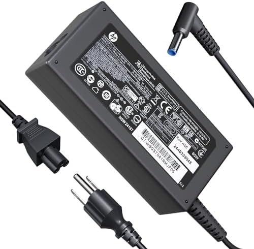 65W 45W AC Charger for HP Probook 450 440 445 455 430 470 X360 11 G10 G9 G8 G7 G6 Probook 650 640 G5 G4 G2 Elitebook 845 840 630 645 655 for HP 240 250 255 G8 G9 G10 Blue Tip Laptop Adapter Power Cord