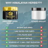 Shilajit Pure Himalayan Organic Herbs I 100% Sundried Gold Grade Shilajit Resin for Men & Women with Fulvic Acid & 85+ Trace Minerals, 60g