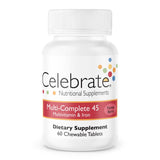 Celebrate Vitamins Multi-Complete 45 Bariatric Multivitamin with Iron Chewable, 45mg Iron, Forest Berry, for Bariatric Surgery Patients, 60 Count