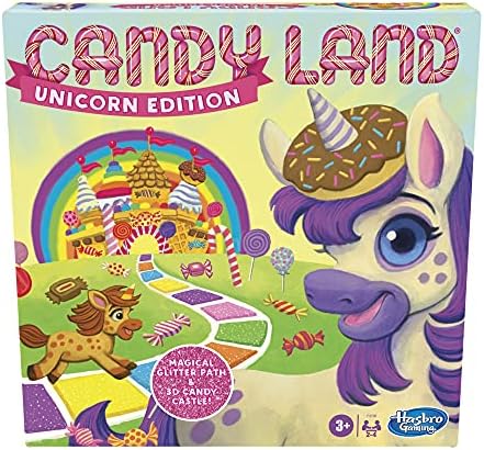 Hasbro Gaming Candy Land Unicorn Edition Preschool Board Game | Unicorn Games | Easter Gifts for Girls & Boys | 2-4 Players | Ages 3+ (Amazon Exclusive)