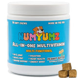 Numyumz Natural 15-in-One Complete Daily Multivitamin Dog Chews - Joint Health, Omega-3 Fatty Acids, Vitamins, Immune Support - Tasty Treats for Healthy Coat, Skin, Bones - 90 Soft Chews