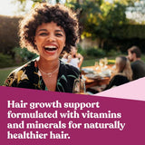 Vibrance Hair Growth Vitamins for Women – Grow Hair Faster, Healthier, and Stronger with Potent MultiBlend of Biotin & OptiMSM – Supports Thicker, Shinier Hair & Regrowth – 60 Vegetarian Soft Capsules