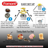 Fomont 2024 New Upgraded Bucket Lid Mouse Trap-Metal Bait Cage-Auto Reset-5 Gallon Bucket Fit-Humane-Indoor Outdoor-Rat Trap