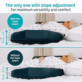 Lunderg Bedsore Pillow Positioning Wedge - with 2 Non-Slip Pillowcases & Adjustable Slope - Pressure Ulcer Cushion for Bed Sore Prevention - Stay on The Side and Stay off The Back