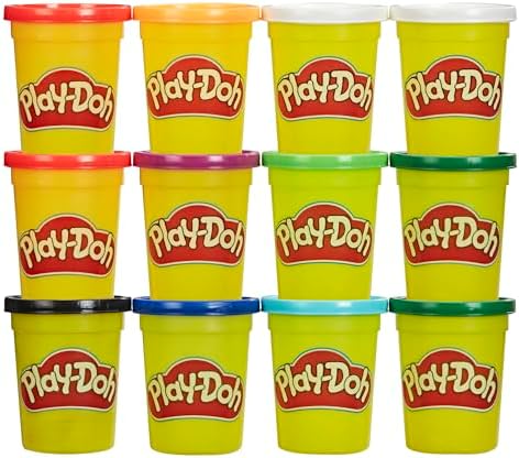 Play-Doh Jewel Colors Bulk 12-Pack of 4-Ounce Cans, Easter Basket Stuffers for Girls & Boys, Party Favors, Kids Arts & Crafts, Preschool Toys, Ages 2+