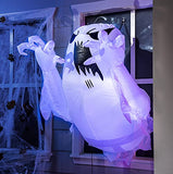 Joiedomi 4.5 FT Halloween Inflatable Scary Flying Ghost Broke Out from Window Inflatable with Build-in LED Blow Up Inflatable for Halloween Party Indoor, Outdoor, Yard, Garden, Lawn Decoration