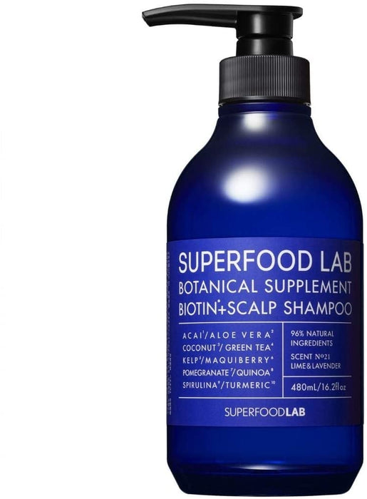 SUPERFOOD LAB 96% Naturally Derived Ingredients, Scalp, Essence, Freshening, Shampoo, 16.9 fl oz (480 ml), SUPERFOOD LAB, Non-Silicone, Non-Paraben, Biotin Formulation, Additive-Free SFL