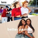 Lena Menstrual Cup - Reusable, Soft Silicone, Light & Heavy Flow, Beginner Use - Ideal Alternative to Tampons, Pads, Period Underwear - Period Solution - Regular Capacity - Gray