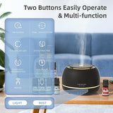 ASAKUKI Essential Oil Diffusers with 10Pcs*10ml Pure Essential Oil Gift Set, 5 in 1 Ultrasonic 300ML Aromatherapy Fragrant Oil Humidifier Vaporizer with Remote Control, Timer and Auto-Off-Black