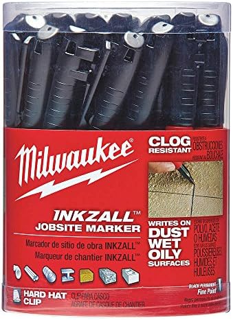 Milwaukee 48-22-3100 Marker, 1 mm Tip, Black, Pack of 36