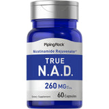 Piping Rock NAD Supplement 260mg | Nicotinamide Adenine Dinucleotide | 60 Capsules | Rejuvenator | Non-GMO, Gluten Free