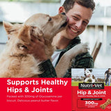 Nutri-Vet Hip & Joint Biscuits for Dogs - Tasty Dog Glucosamine Treat & Dog Joint Supplement - Large Sized Biscuit with 300mg Glucosamine - 4 lb