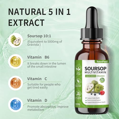 Soursop Multivitamin Liquid Drops – Organic Leaf Extract (2 fl oz)