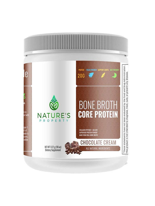Chocolate Bone Broth Protein Powder, Grass Fed Beef, 20 Servings (18oz), Vital Collagen Peptides + Gelatin, Gluten Dairy, Egg & Nut Free, Keto and Paleo Friendly