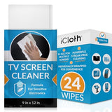 iCloth for Electronics | Monitor Cleaner and TV Screen Cleaner Wipes: Individually Sealed specially formulated alcohol wipes Easily Lifts Oil, Grease, Fingerprints, Makeup - Use as TV Screen Cleaner