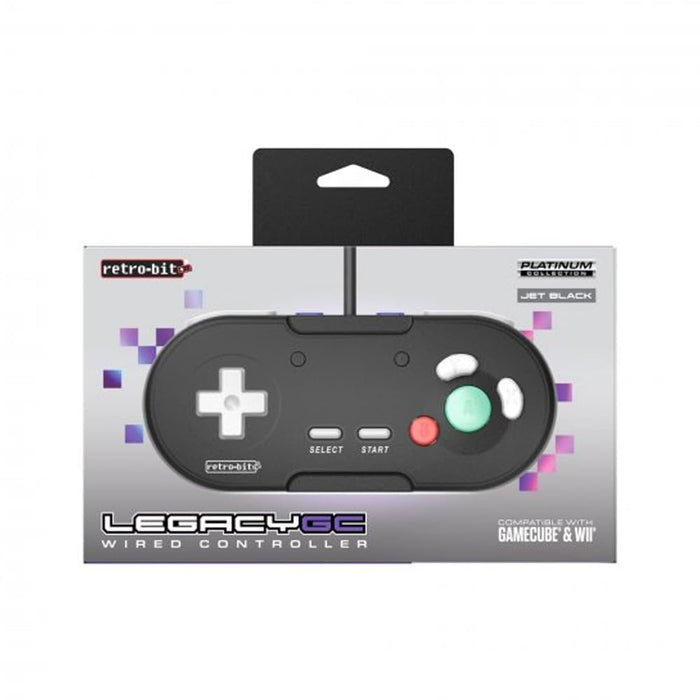 Retro-Bit Legacy GC Wired Controller - for for Official/Origina GameCube & Wii - Black