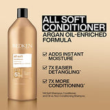 Redken All Soft Conditioner | For Dry / Brittle Hair | Moisturizes & Provides Intense Softness | With Argan Oil | 33.8 Fl Oz