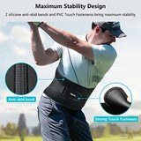 FREETOO Air Mesh Back Brace for Men Women Lower Back Pain Relief with 7 Stays, Adjustable Back Support Belt for Work, Anti-skid Lumbar Support for Sciatica Scoliosis (XXL(waist:53''-67''), Black)