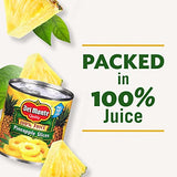 Del Monte MONTE Sliced Pineapple in 100% Juice, Canned Fruit, 12 Pack, 15.25 oz Can 15.25 Ounce (Pack of 12)