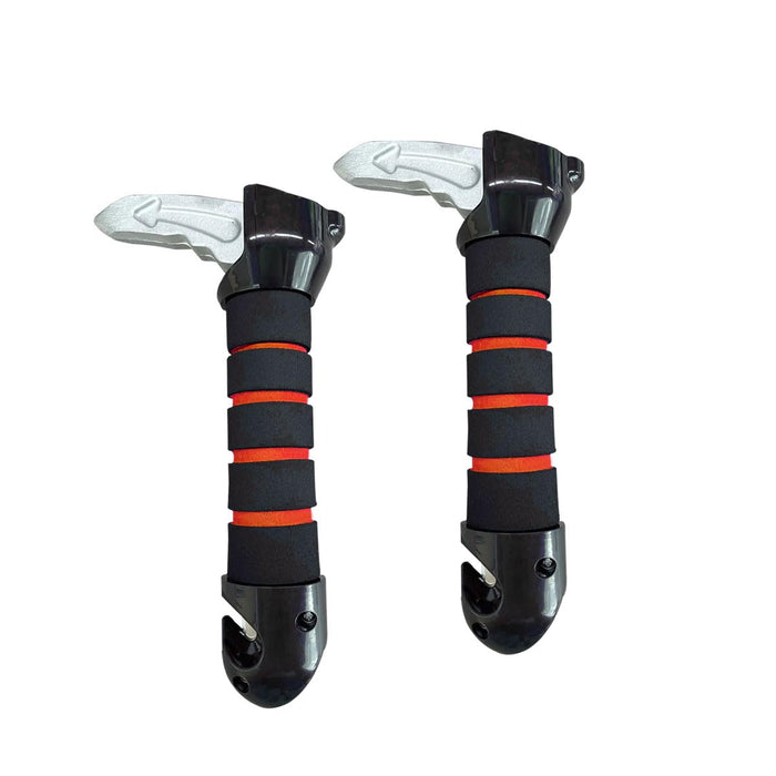 3 in 1 Car Handle Assist for Elderly, Multifunctional Car Door Handle with Window Breaker Seatbelt Cutter, Portable Auto Cane Car Door Latch Support Handle for Seniors and Handicapped (Red, 2PC)