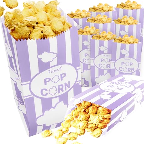CUSINIUM 1oz Lavender Paper Popcorn Bags (100-pack) - Carnival Theme - Customizable