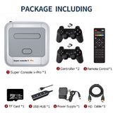 Kinhank Retro Game Console 128GB, Super Console X PRO Built-in 55,000+ Games, Video Game Console Systems for 4K TV HD/AV Output, Dual Systems (128G)