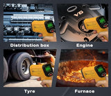 Surpeer Infrared Thermometer High Temperature Gun -58℉~2552℉, 30:1 Distance Ratio, Digital Laser IR Temp Gun for Cooking, Pizza Oven, Engine, Kilns, Forges, Industry, and Home Repair.