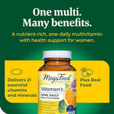 MegaFood Women's One Daily Multivitamin for Women - with Iron, B Complex, Vitamin C, Vitamin D, Biotin and More - Plus Real Food - Immune Support Supplement - Bone Health - Vegetarian - 30 Tabs