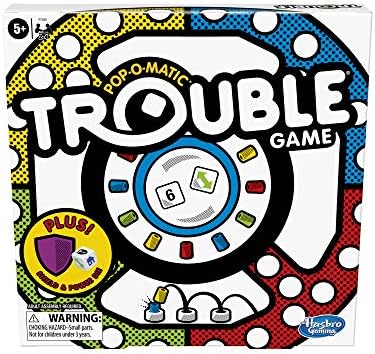 Hasbro Gaming Trouble Game with Bonus Shield & Power Die | Family Board Games | Easter Gifts for Kids | 2-4 Players | Ages 5+ (Amazon Exclusive)