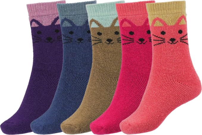 BomKinta Women Winter Solid Boots Socks Thick Warm Wool Socks Cozy Crew Socks Christmas Gift