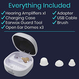 Vive Hearing Amplifier - Inner Ear Assist for Hearing Loss - ITE Aid Helps Adults and Elderly Seniors with Conductive Tympanic Issues - Noise and Sound Reduction USB Rechargeable Battery (Single)