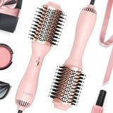 LANDOT Hot Hair Blow Dryer Brush: Upgraded Plus 2.0 Hot Air Brush - One-Step HairDryer Styler and Volumizer 4 in 1 for Drying Straightening Curling Volumizing Hair - Fight Frizz and Add Volume