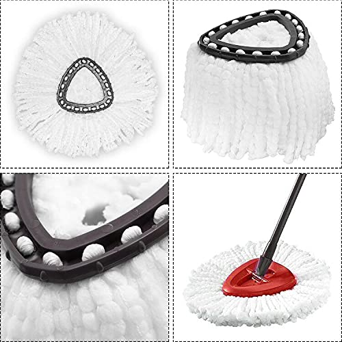 6 Pack Mop Replacement Heads for Spin Mop, Microfiber Spin Mop Refills, Easy Cleaning Mop Head Replacement