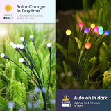 PATIOPIA Solar Christmas Decoration, 20 LED Firefly Garden Lights Solar Outdoor, Solar Lights for Outside Sway by Wind,Solar Lights Outdoor Waterproof for Yard Patio Pathway Decoration (2 Pack)