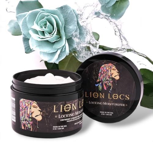 Lion Locs Hair Locking Dreads Moisturizer for Dreadlocks, Locks, Microlocs, Interlocks, Braids, Fauxlocs, Sisterlocks | - Large Container Residue and Build-Up Free (8oz) (Regular)