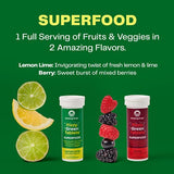 Amazing Grass Fizzy Green Tablets Superfood: Green Superfood Water Flavoring Tablet with Antioxidants & Alkalizing Greens, Lemon Lime, 10 Count (Pack of 3)