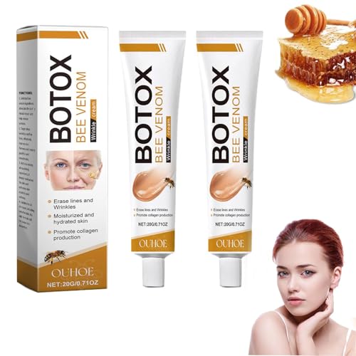 Botox Bee Venom Wrinkle Removal Cream, Bee Venom Anti-Wrinkle Firming Cream,Moisturizing, Lifting & Recovery - All Skin Types - Anti-Aging Bee Venom Cream (2pcs)
