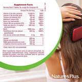 Natures Plus Ultra Hair, Sustained Release - Natural Hair Growth Supplement for Men & Women - 90 Vegetarian Tablets (45 Servings)