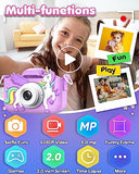 Seckton Kids Camera Toys for Girls Ages 3-8, Children Digital Video Camera with Protective Silicone Cover, Christmas Birthday Gifts for 3 4 5 6 7 8 Year Old Girls with 32GB SD Card