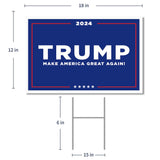 Trump Yard Sign 2024, 18" x 12" Double-Sided Trump Campaign Yard Sign With Stake, MAGA Trump Yard Sign, Show Your Support, Decorate Your Lawn With Trump Campaign Yard Sign