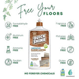 Quick Shine Hardwood Floor Luster 27Oz, 2Pk | Plant-Based Cleaner & Polish W Carnauba | Simply Squirt & Spread | Don't Refinish, Quick Shine It | Safer Choice Cleaner Restore-Protect-Refresh