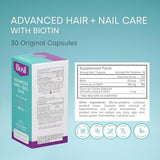 Biosil Advanced Hair + Nail Care - 30 Capsules - Grow, Strengthen & Thicken Hair and Nails - with Patented ch-OSA & Biotin - 30 Servings