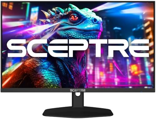 Sceptre 27-inch IPS Eye Care Monitor 100Hz DisplayPort HDMI and USB-C 100% sRGB Build-in Speakers, Machine Black 2024 (E275W-FP100T)